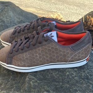 Rare Vintage ADIDAS Shoes Men’s Size 9.5 Marke Mitden Leather Brown / Orange